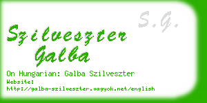 szilveszter galba business card